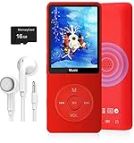 MP3 Player, Music Player with 16GB Micro SD Card, Build-in Speaker/Photo/Video Play/FM Radio/Voice Recorder/E-Book Reader, Supports up to 128GB