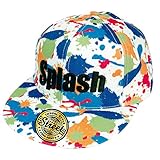 ジップコーポレーション ZIP CORPORATION 帽子 キャップ メンズ レディース おしゃれ ロゴ 平つば B系 キャップ Splash・WH (スナップバック調節 ゴールド ステッカー付き) 82921