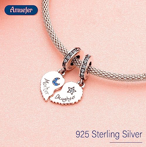Image of Mothers Day Birthday Number Love Family Friendship Graduation Auntie Grandma Dad Mom Charms for Pandora Bracelets Necklaces, Gifts Women, for Anniversary Valentines Christmas
