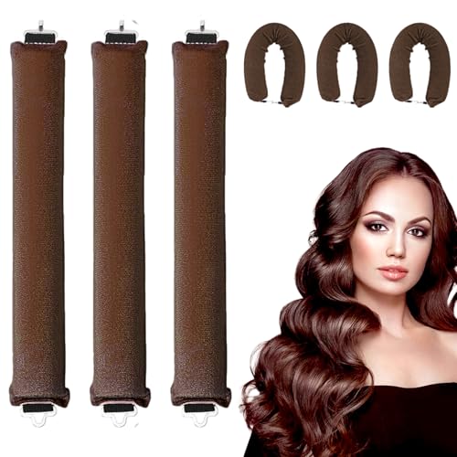 KEYRI 3 PCS Heatless Curlers Heatless Curling Rod Overnight Hair Curlers