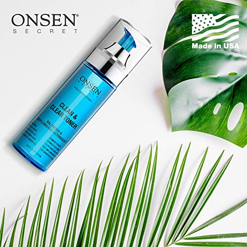 Onsen Japanese Clean & Clear Face Toner - Daily Perfecting & Revitalizing Toner with Witch Hazel, Aloe Vera, and Japanese Natural Hot Spring Minerals, Alcohol-Free, Skin Care Toner for Face, 6.5 oz - Thumbnail 4