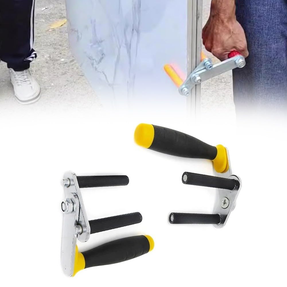 EasyByMall Supporti per cartongesso, strumenti di sollevamento per pannelli resistenti, capacità 115 kg, apertura 45 mm, manico antiscivolo per lastre di vetro in cartongesso, confezione da 2