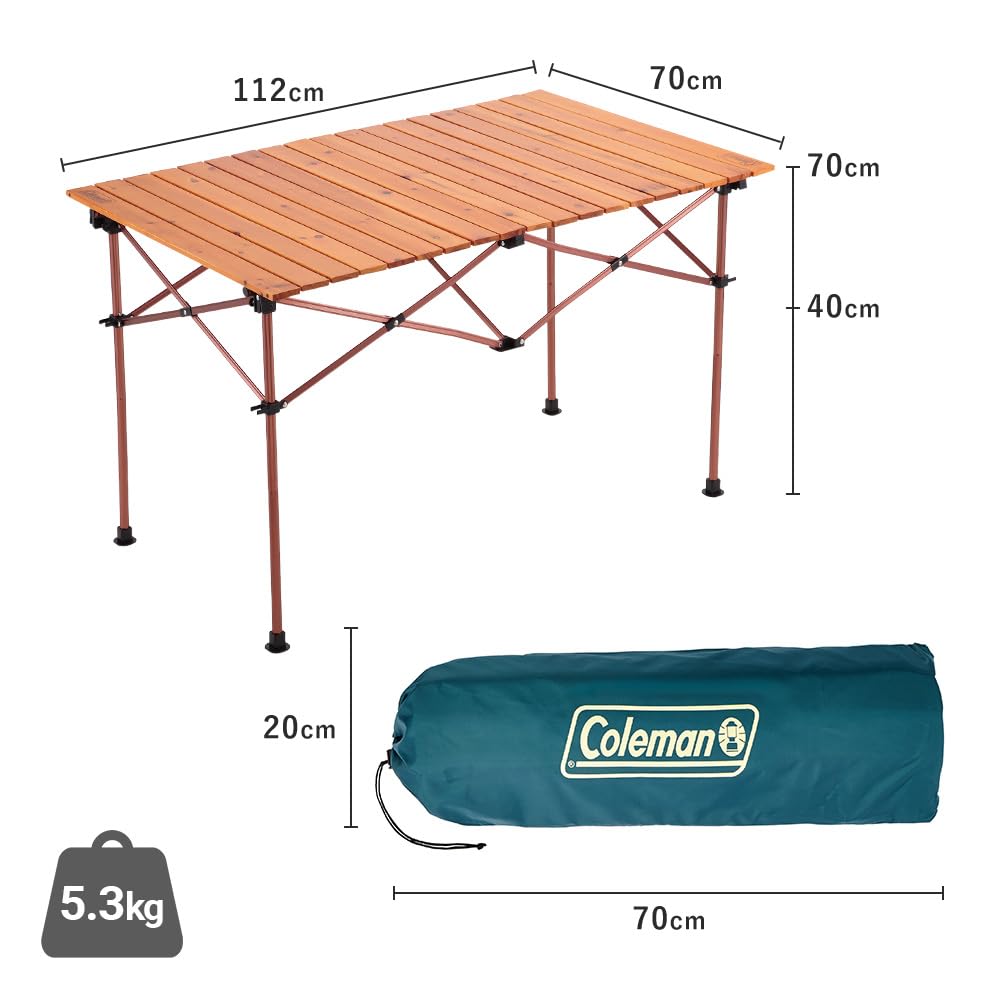 Amazon | Coleman(コールマン) ナチュラルウッドロールテーブル