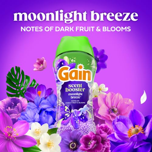 Gain in-Wash Laundry Scent Booster Beads Long-Lasting Fresh Scent Beads All Day Freshness and Odor Protection, Moonlight Breeze Scent, 24 oz (Packaging May Vary) - image 5