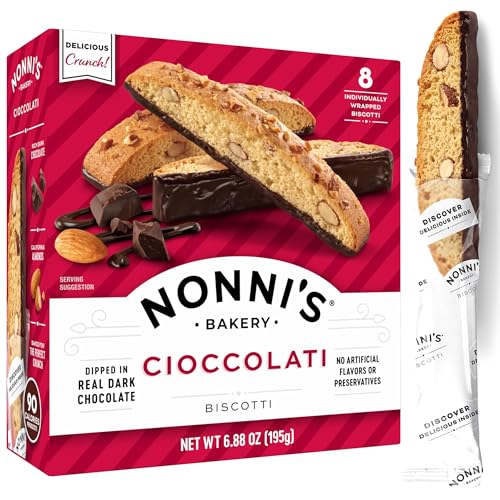 Nonni's Cioccolati Biscotti Italian Cookies, Dark...