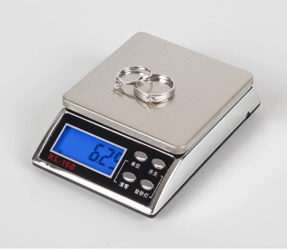 Mini balanza electrónica de joyería de precisión 0,01G balanza de Hierba de té de gramaje de Alta precisión Mini balanza pequeña (500g/0,01g)