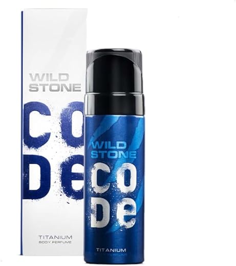 WILD STONE CODE Titanium Long Lasting No Gas Body Perfume For Men, 150Ml, Spray