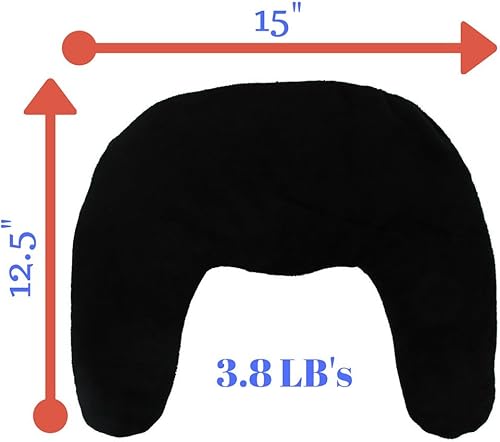 Miniatura 5 de FOMI Envoltura húmeda para hombros y cuello  Almohadilla de contorno caliente con aroma a lavanda para cuello rígido, alivio del dolor de espalda