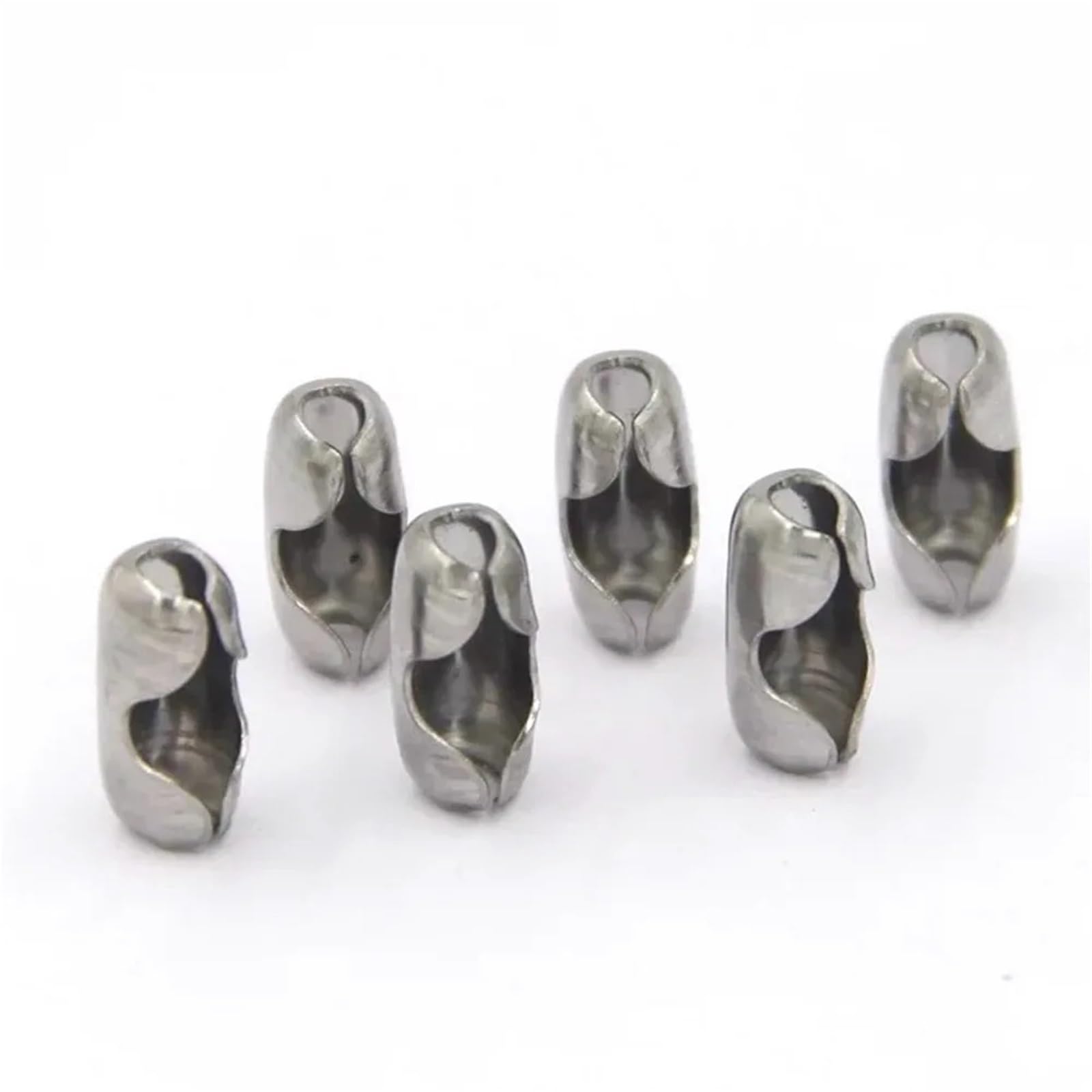 Blindkettenverbinder, 1000 Stück, 0,1–1,2 cm, Edelstahl, Kugelketten-Verschlüsse, Endperlen, Crimpen, silberfarben, DIY-Zubehör, 1000 Stück