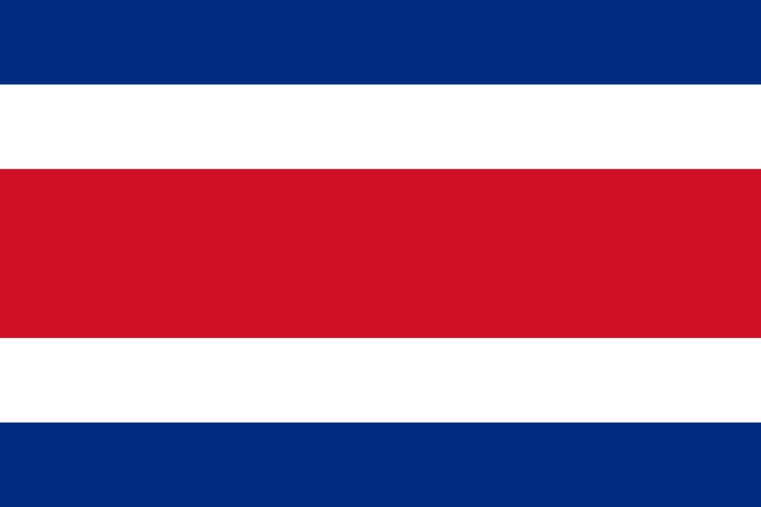 Drapeau Costa Rica format paysage de 1.5m² pour mât extérieur