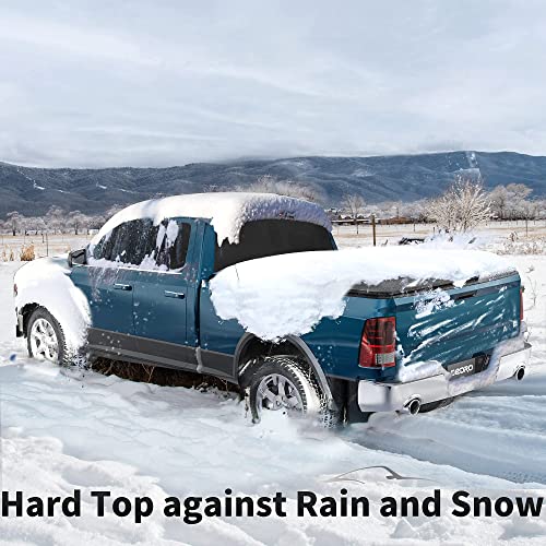 Oedro Hard Trifold Truck Bed Tonneau Cover On Top Compatible With 2015-2023 Ford F150 F-150 (Excl. Raptor Series), Styleside 5.5 Feet Bed #TOP5
