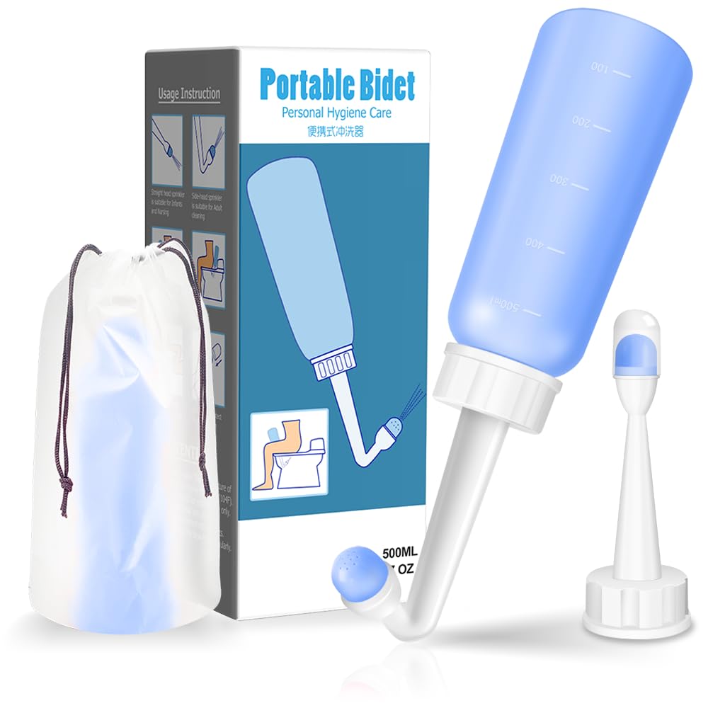 Peri Bottle - Postpartum and Perineal Care - 2 in 1 Portable Bidet - Portable Travel Bidet Sprayer