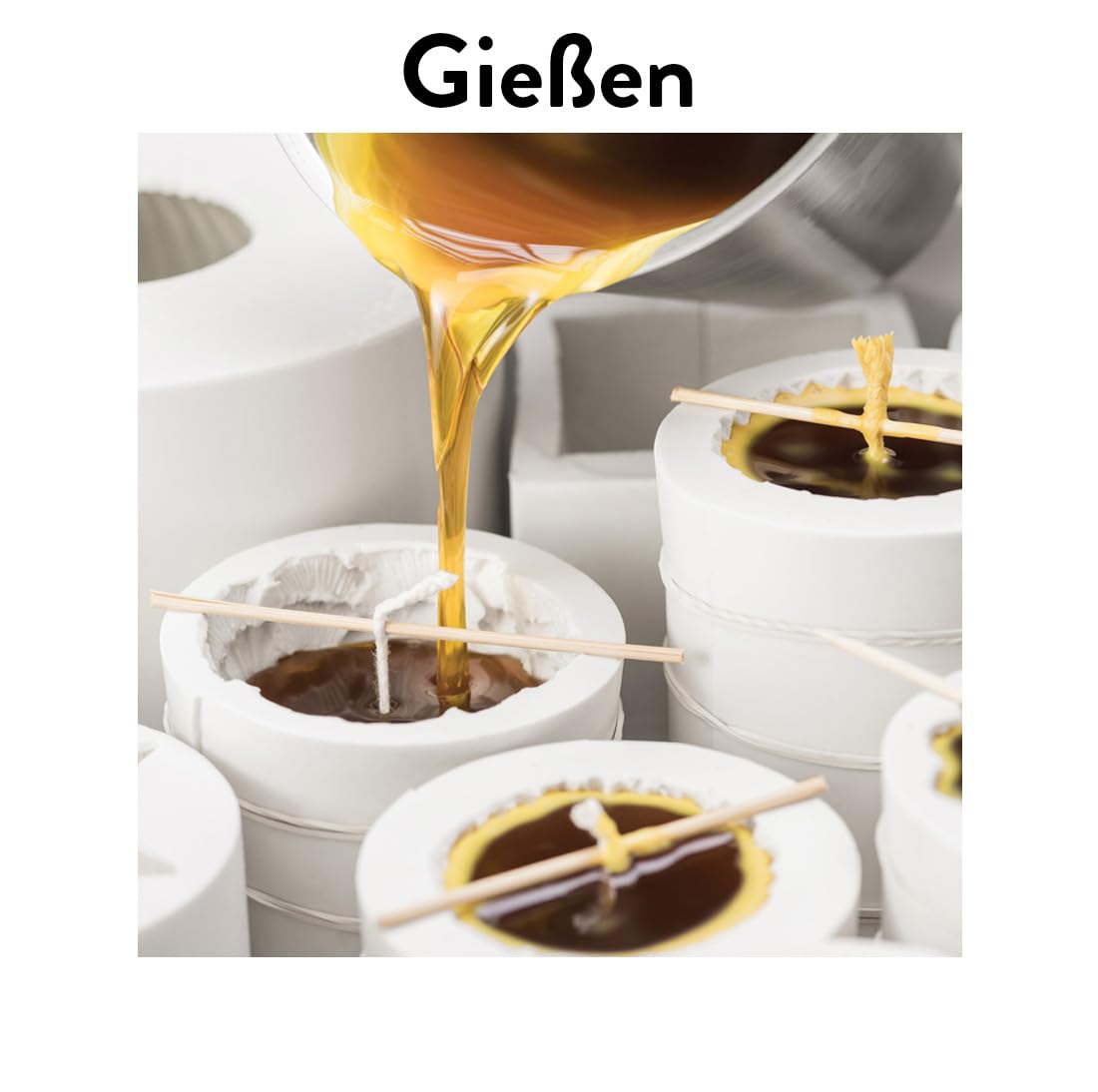 Kerzengießform Stabkerze Silikonform Kerzen Bienenwachs Bienen Imkerei verschiedene Größen, 400 x 50 mm