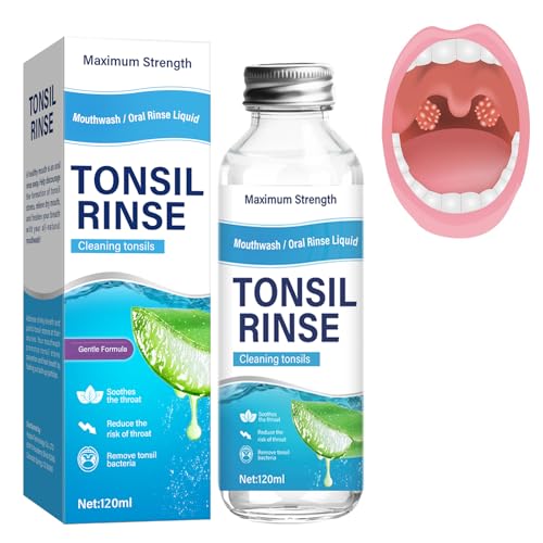 Tonsil Stone Remover, Natural Oral Rinse Liquid wihout Alcohol, Tonsil Stone Mouthwash to Help Soothe Tonsils, Fight Bad Breath