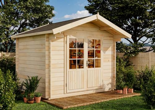 Alpholz Gartenhaus Holz und Gerätehaus Roger-34 Imprägniert aus Holz Gartenhaus mit 34 mm Wandstärke Gartenhütte Geräteschuppen Satteldach Alpholz Gartenhaus Holz und Gerätehaus Roger-34 Imprägniert aus Holz Gartenhaus mit 34 mm Wandstärke Gartenhütte Geräteschuppen Satteldach
