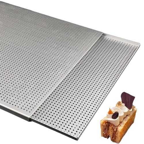 Plaque de cuisson perforée antiadhésive pour pâte feuilletée, feuille, gâteaux - Idéal pour une utilisation au four