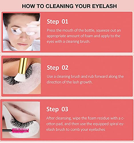 Eyelash Cleaning Brush 6 Pcs Lash Extension Cleanser Shampoo Soft Makeup Brushes for Blackhead Remover Tool Nose Washing Mascara Brushes Wands,Black Silver