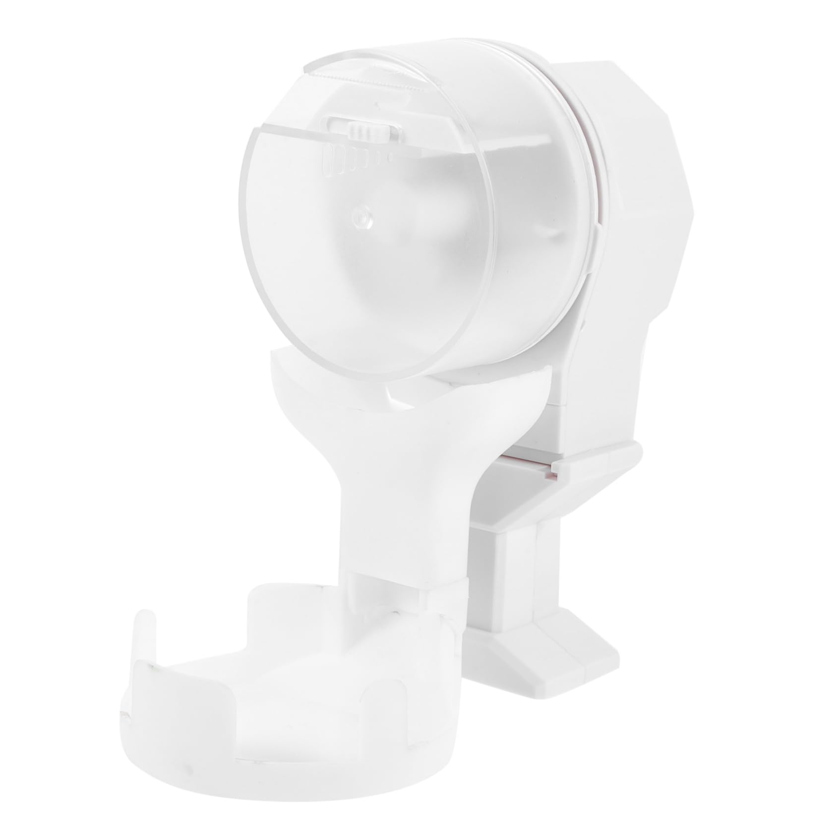 BESPORTBLE Mangiatoia Automatica capacità 100ml per Rettili e Tartarughe Corpo Trasparente in Plastica Vassoio Alimentare Bianco per Terrari