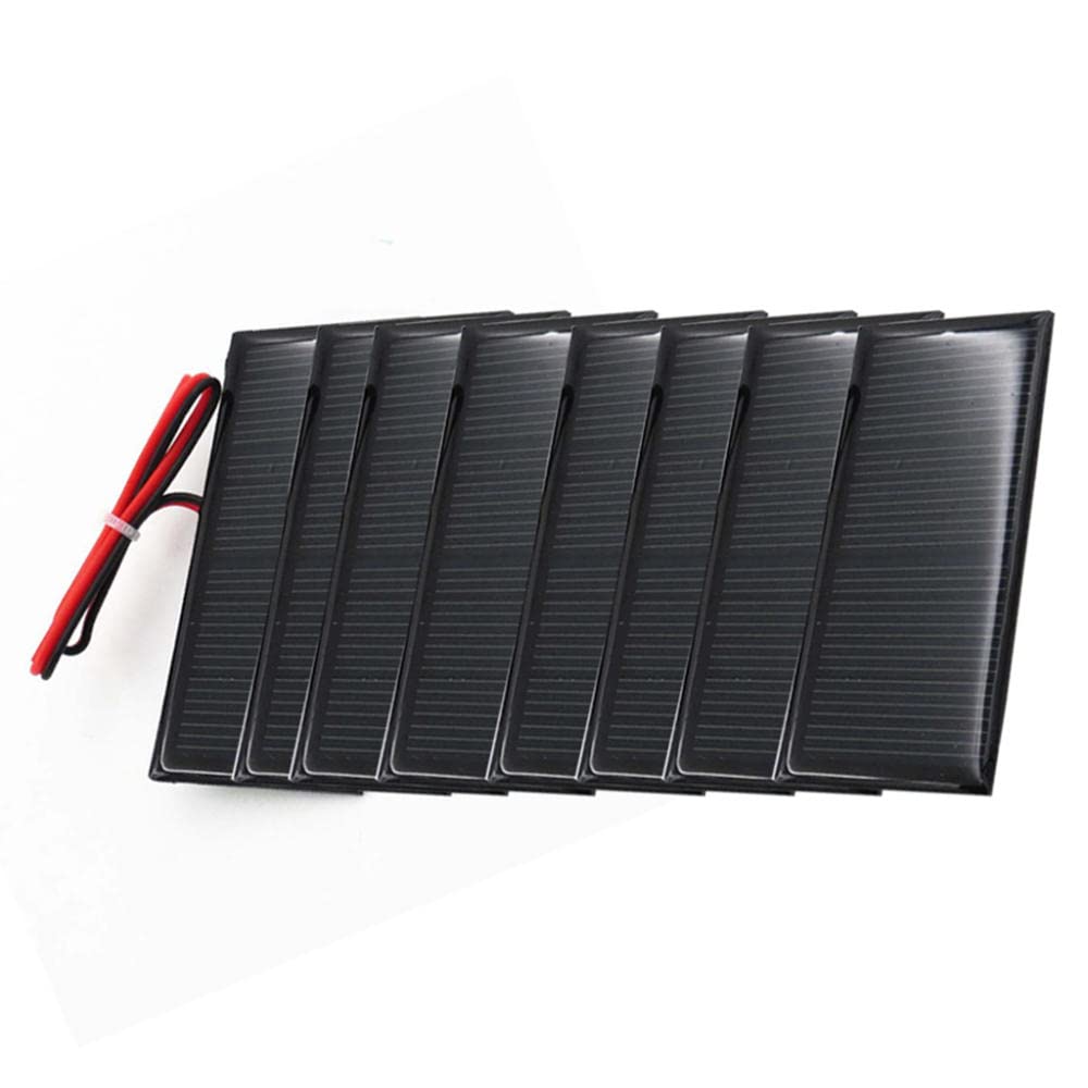 10Pcs 5.5V 70mA 0.38W Mini paneles solares para energía solar Mini células solares Materiales de juguete de bricolaje Células fotovoltaicas Kit