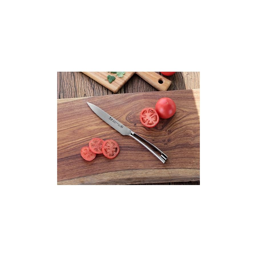 Cangshan N1 Series 59809 German Steel Forged Serrated Utility Knife, 5-Inch