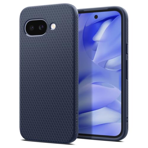 Image of Spigen Liquid Air Back Cover Case for Pixel 9a, Durable Protection, Air Cushion Technology - TPU | Navy Blue