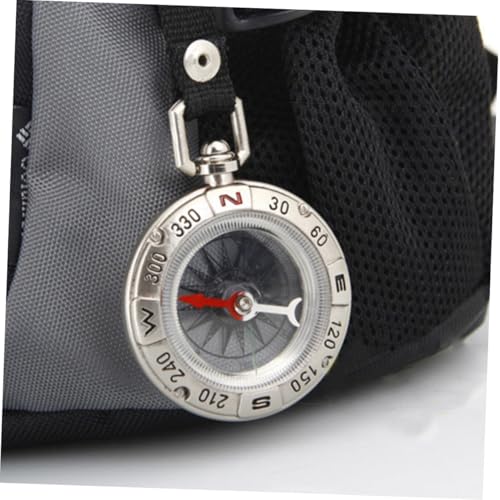 Brújula de bolsillo retro GALPADA con cordón para camping miniatura 4