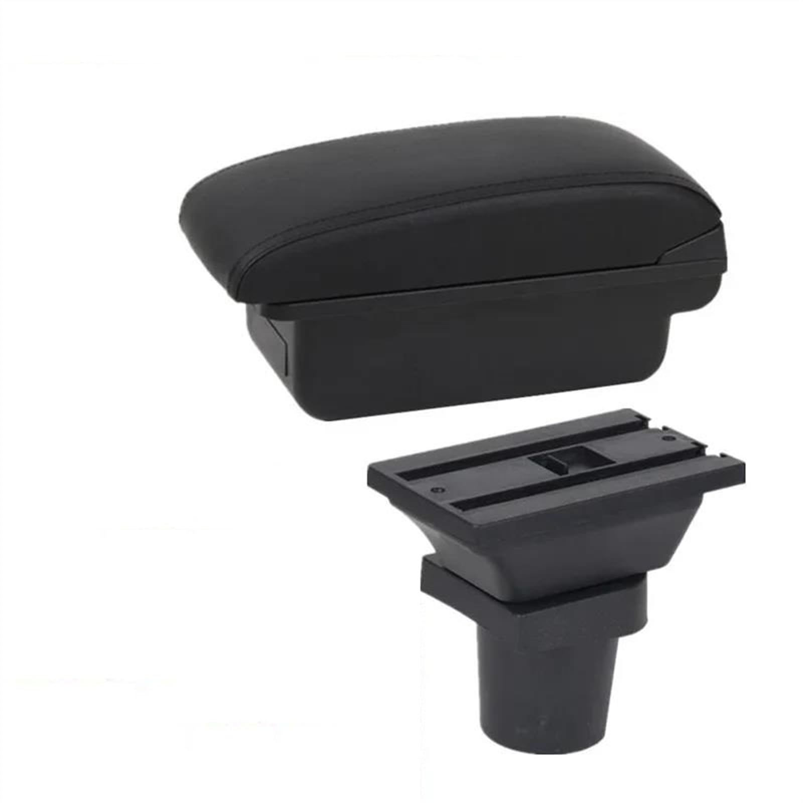 NOHEEU Car Armrest Special Storage Box Modification Parts For Yaris 3 For Hybrid For Vitz(A1 black line No USB)