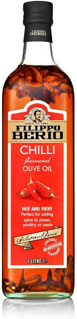 Filippo Berio Chilli Flavoured Extra Virgin Oil 1L, OLIVE, CHIILI