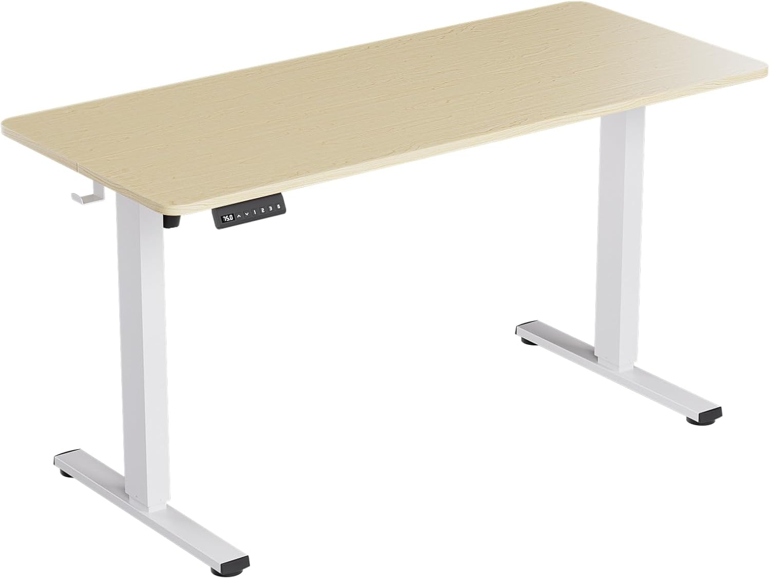 Standing Desk, Height Adjustable Desks with Powerful Motor and Cable Management,Electric Sit Stand Desk with Hight Preset Design for Home Office Use 55x24 in Maple