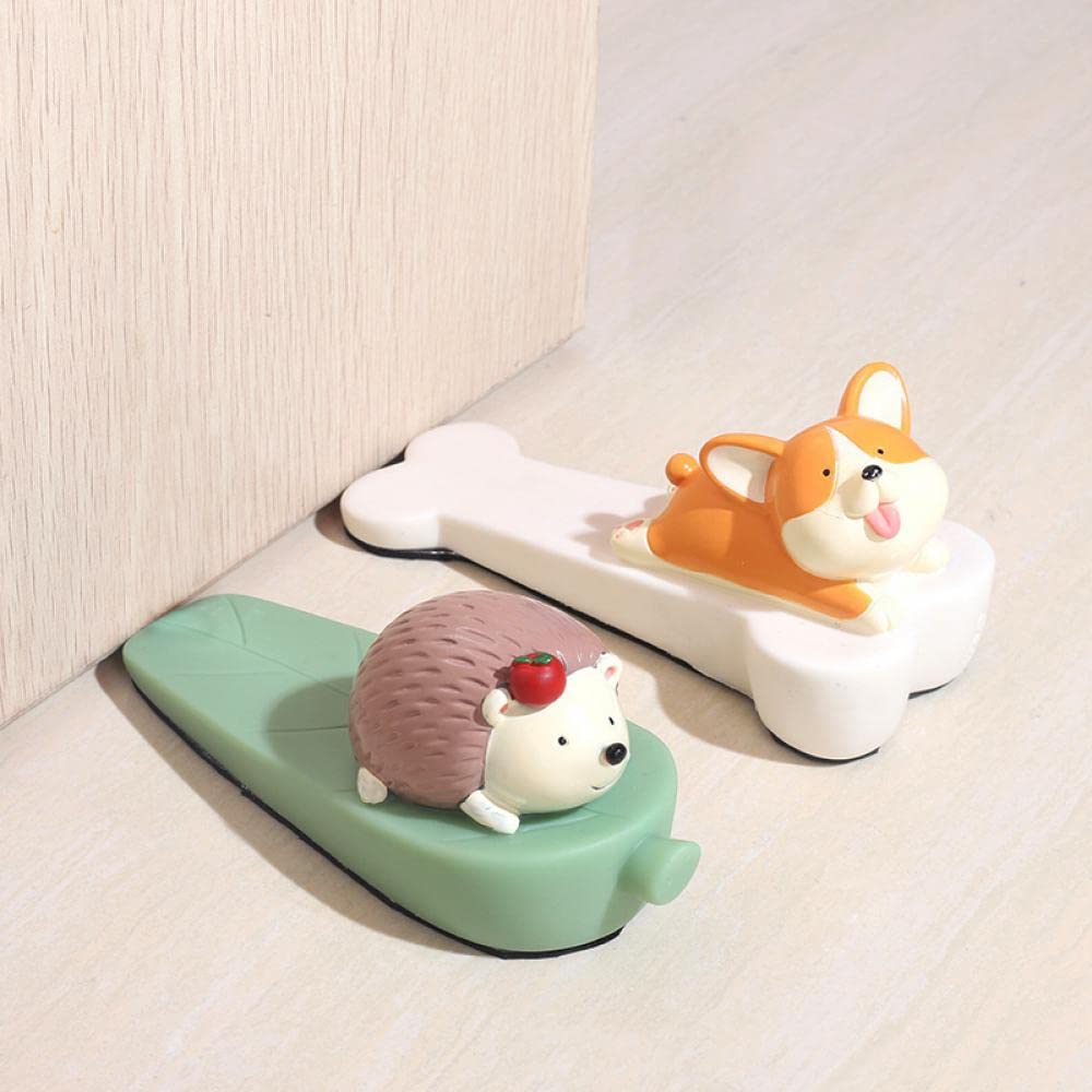 Fermaporta a forma di animale, in PVC, a forma di gatto.