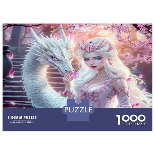 Puzzle de 1000 piezas de la Princesa de Dragón Blanco, un regalo original 2