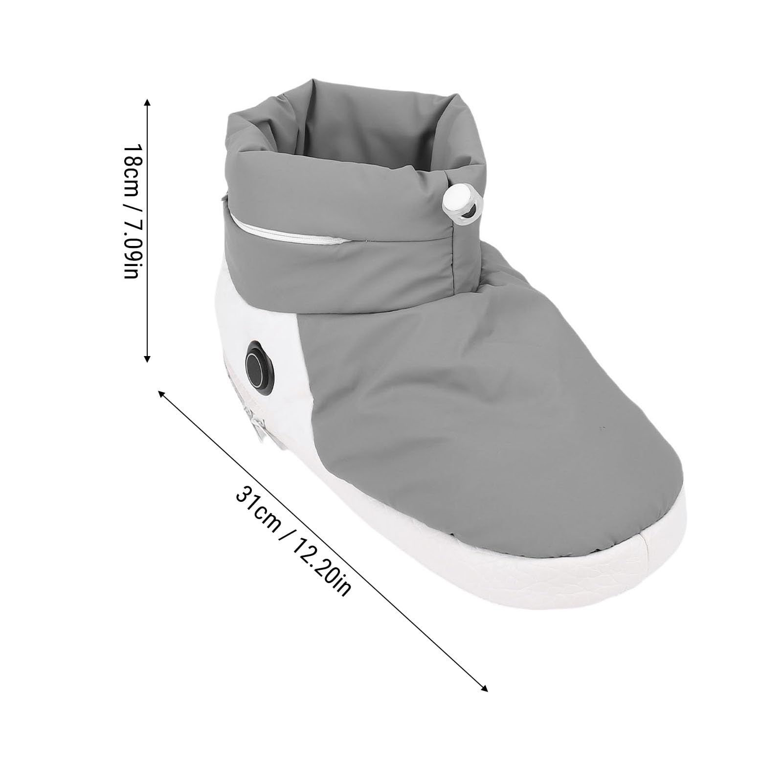 Fockety Chauffe-pieds, bottes chauffantes électriques antidérapantes rechargeables par USB avec 5 réglages de température pour hommes et femmes, bottes de neige d'hiver lavables imperméables