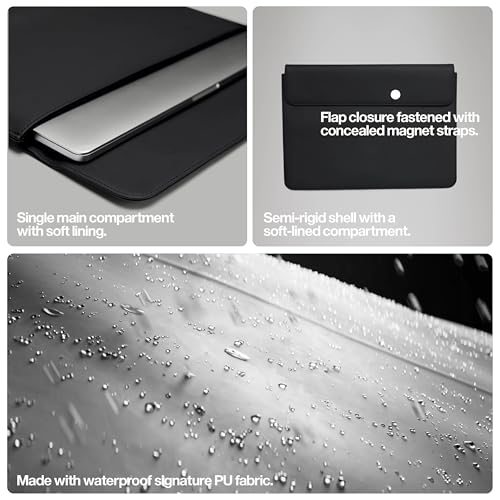 Maletín para portátil RAINS 13-14 pulgadas impermeable negro miniatura 4