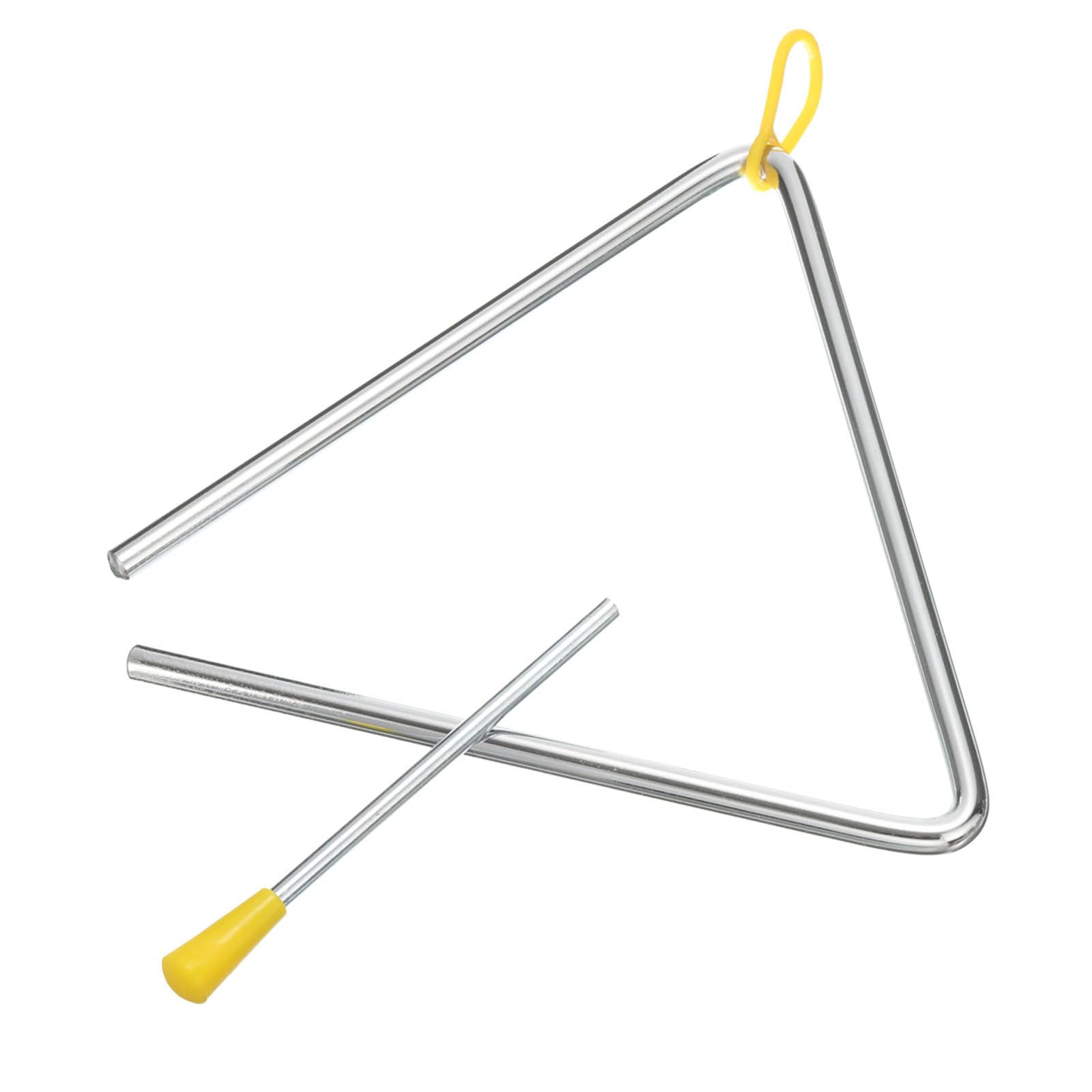 PATIKIL 7" Musical Steel Triangle Percussion, 1 Pcs Hand Percussion with Stick, Noise Makers for Drum Set Concerts, Bands