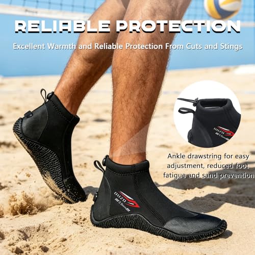 Skyone 3MM Botas de Buceo Neopreno para Hombre y Mujer, Zapatos de Buceo con Suela de Goma Antideslizante y Duradera miniatura 4