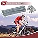 VekAuto 72 Set 14G Bicycle Spokes 180mm Bike Wheel Spokes Carbon Steel Galvanized Silver Tone