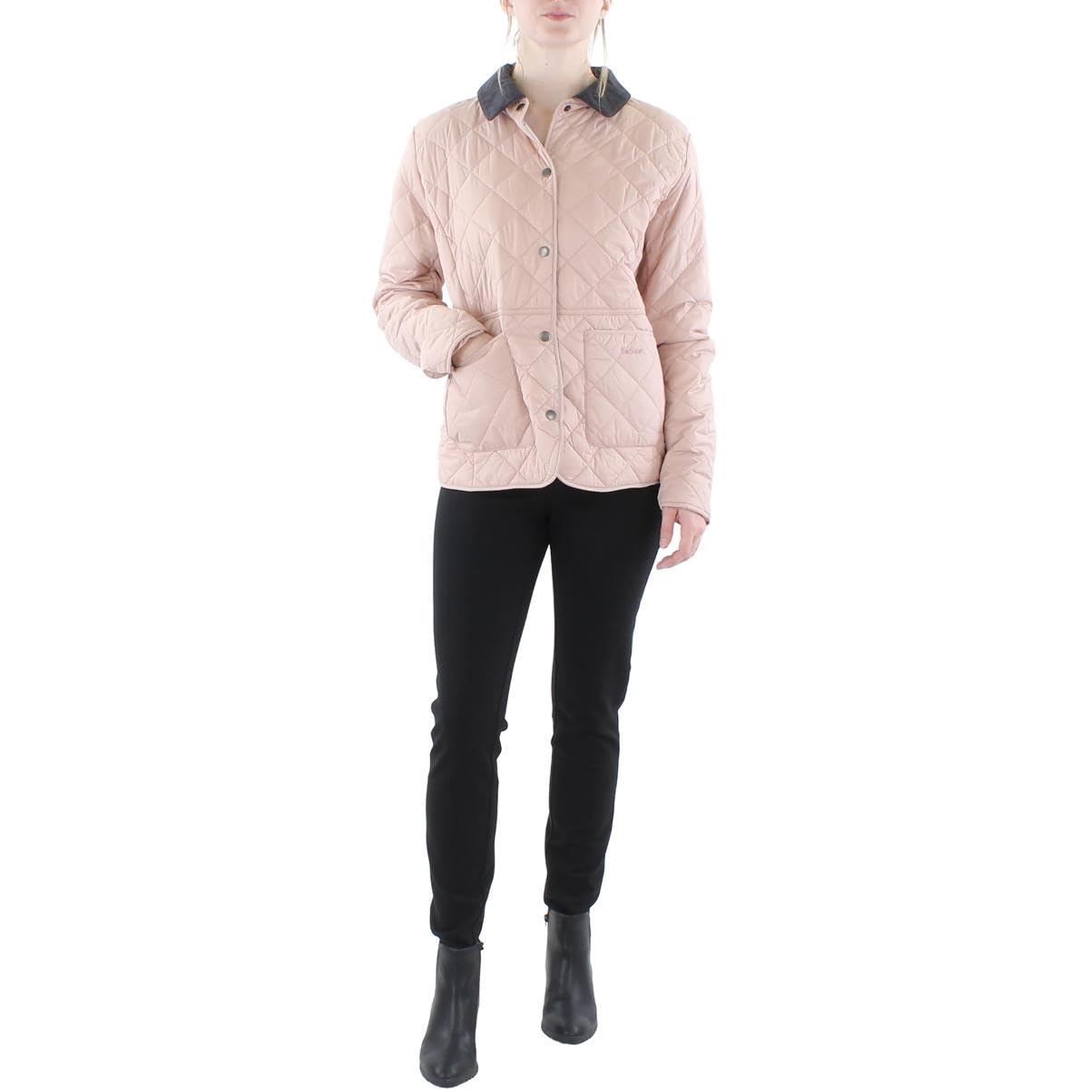 Barbour Women's Deveron Quilted Jacket Pale Pink Extra Large