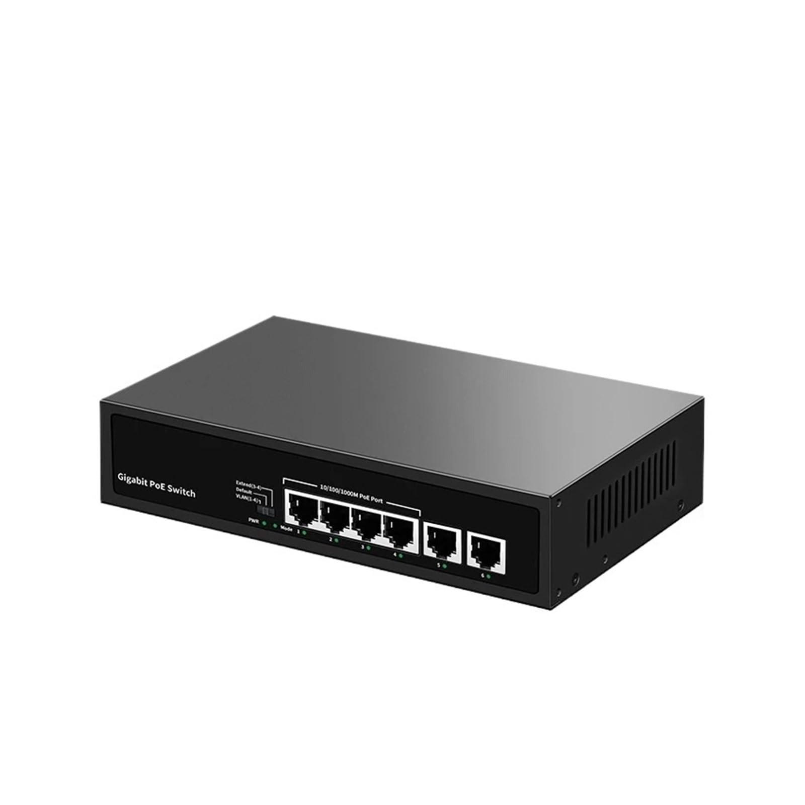Switch PO//E Gigabit a 6 Porte, Switch di Rete PO//E Attivo 100/1000 Mbps, 60 W