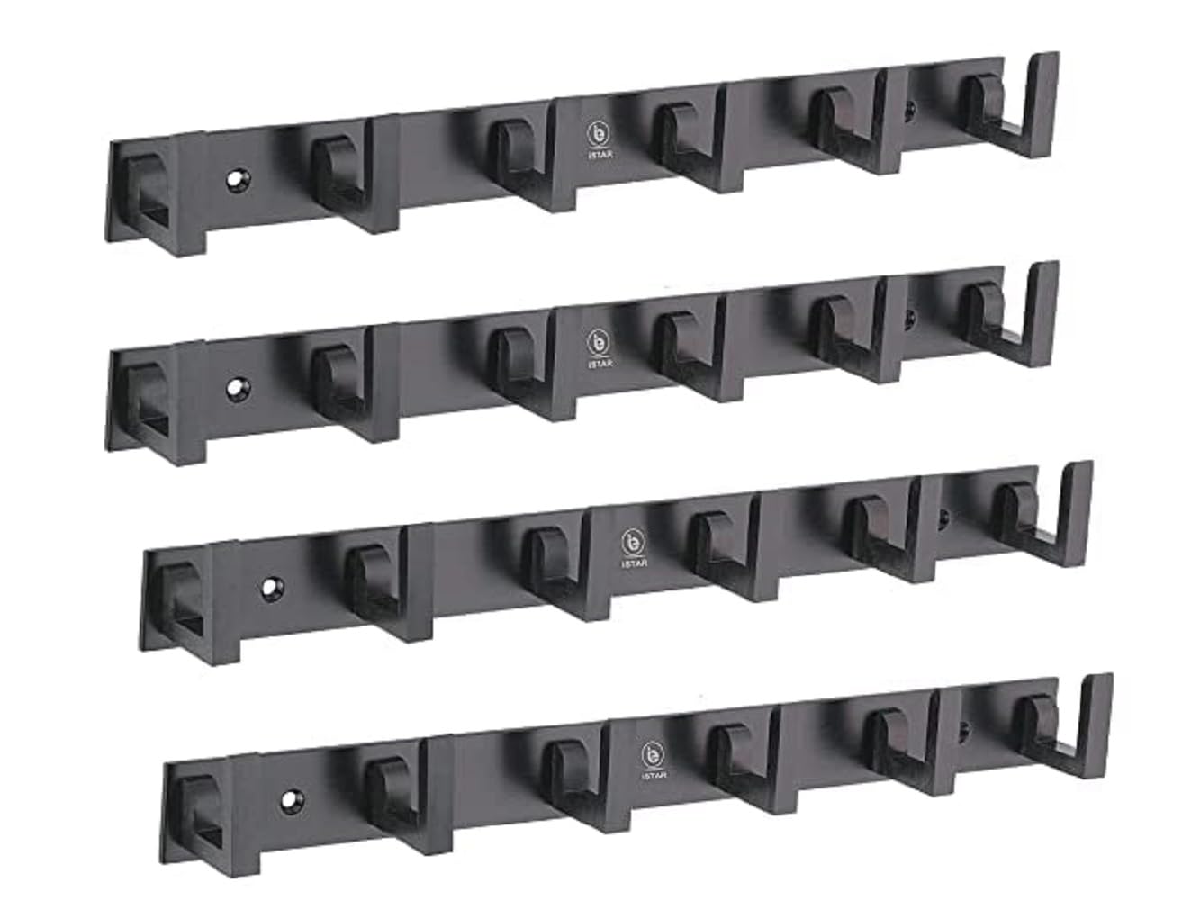 iSTAR 6 Pin Bathroom Cloth Hooks Hanger Wall Bedroom Bathroom Robe Hooks Rail (Pack of 4, Black) (B0BF591CHS) Amazon Price History, Amazon Price Tracker