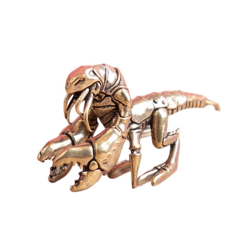 Huffa Battlelobster Pure Brass Fighting Rooster Statue Home Office Desk Decor