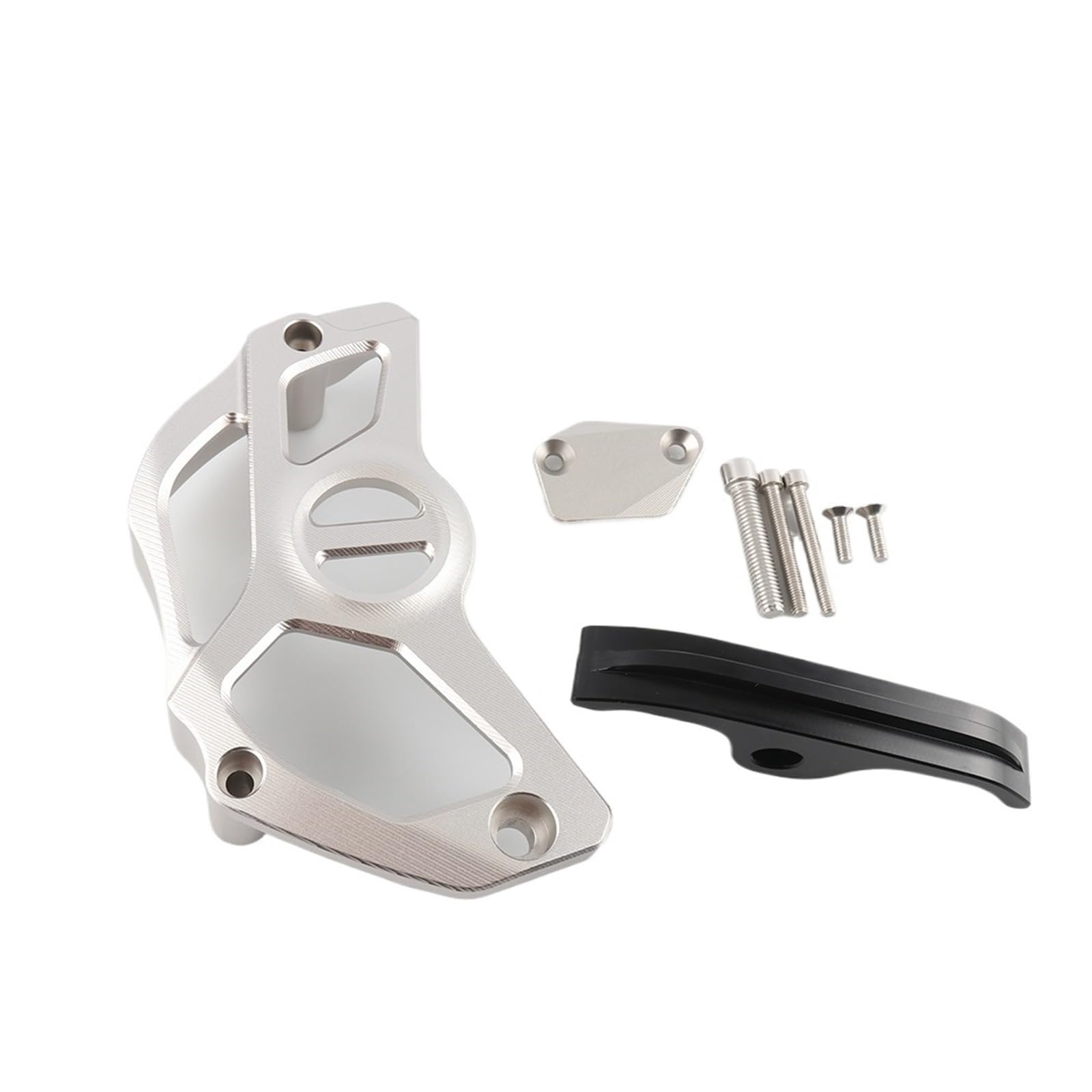 Osłona łańcucha Pasuje Do Husqvarna 801 Svartpilen/Vitpilen Przekładnia Łańcuchowa Osłona Ochronna CNC Aluminiowa Osłona Zębatki Motocyklowego Łańcucha Ochraniacz(Silvery B SET)