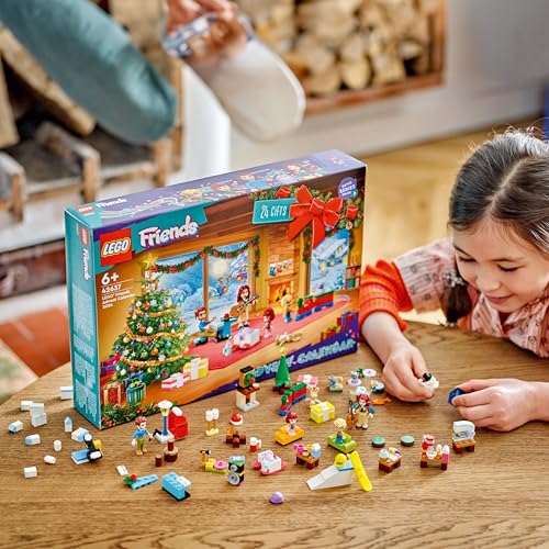 Image of LEGO Friends Advent Calendar 2024, Christmas Countdown Toy for Kids, 5 Characters, 3 Animals 42637