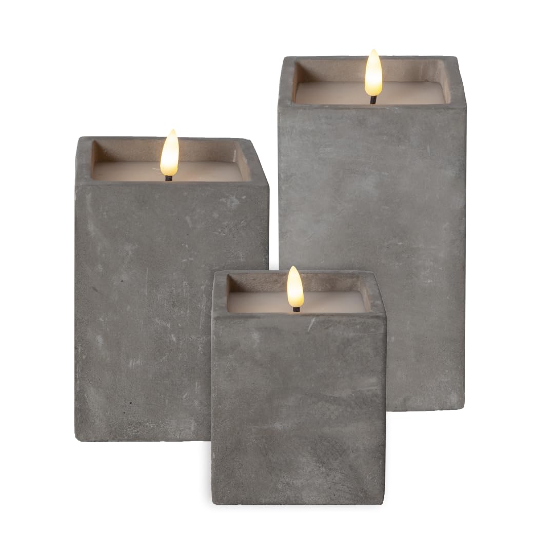 Candele a LED con funzione timer, candela a LED con timer, candela tremolante, fiamma tremolante, set di 3 candele decorative, candele bianche, candele elettriche con batteria e funzione timer
