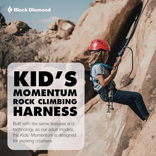 Image of BLACK DIAMOND Kids' Momentum Safe Rock Climbing Harness, Indoor /Outdoor