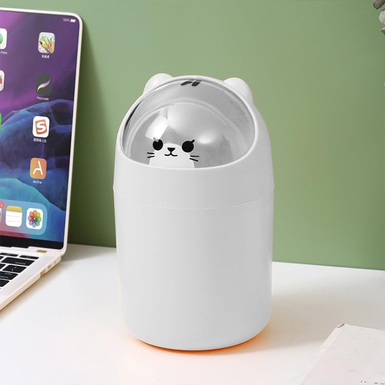 Cortina Corton Design Plastic Large Tabletop Dustbin, Large Waste Bin for Study Table, Office Desk, Bathroom, Kitchen Sink & Washroom (Orange)-image-25