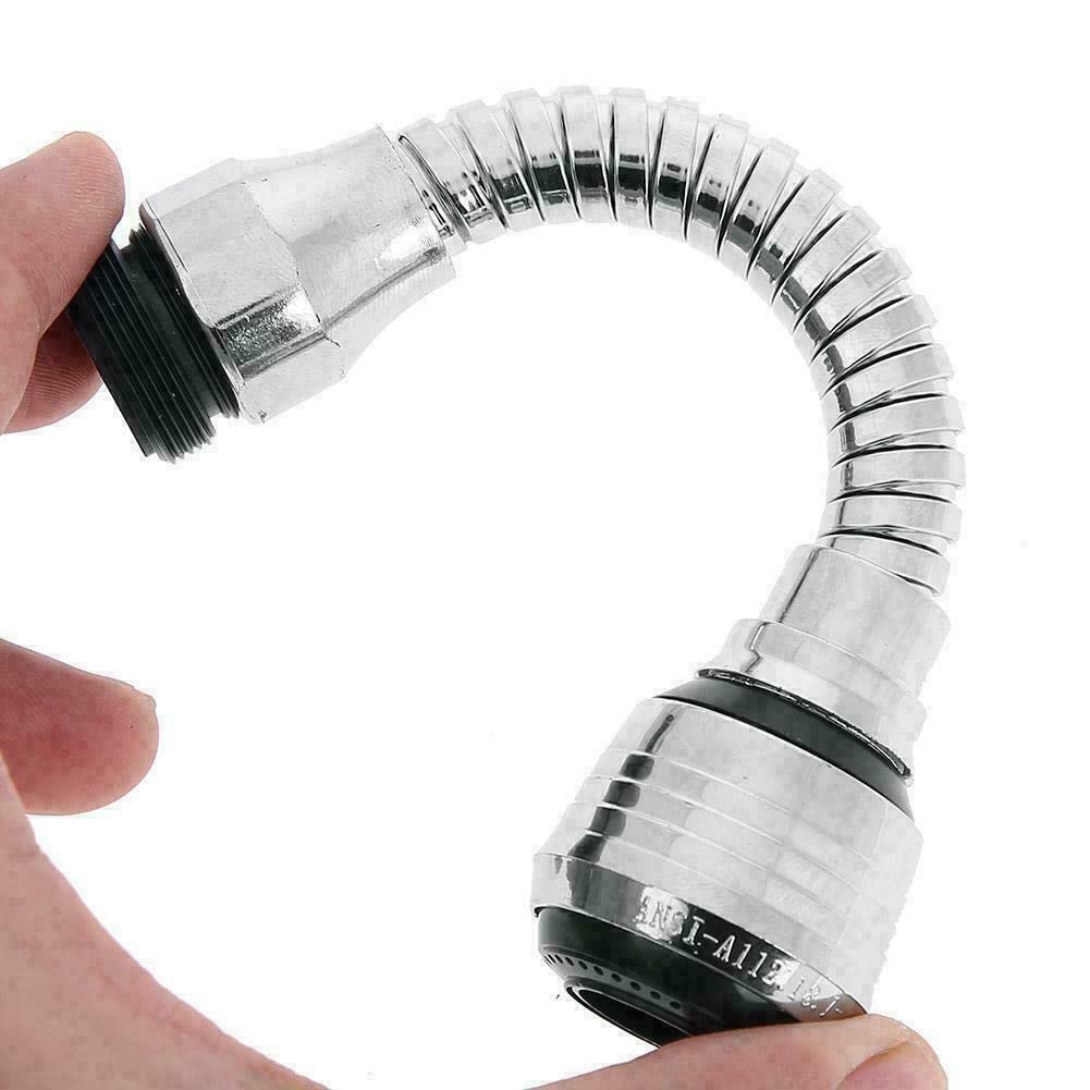 Bits and BatsRotatable Faucet Sprayer 360° Flexible Water Swivel for Kitchen and Bathroom, Chrome Finish, ABS Material, Saves Water, Easy to Install