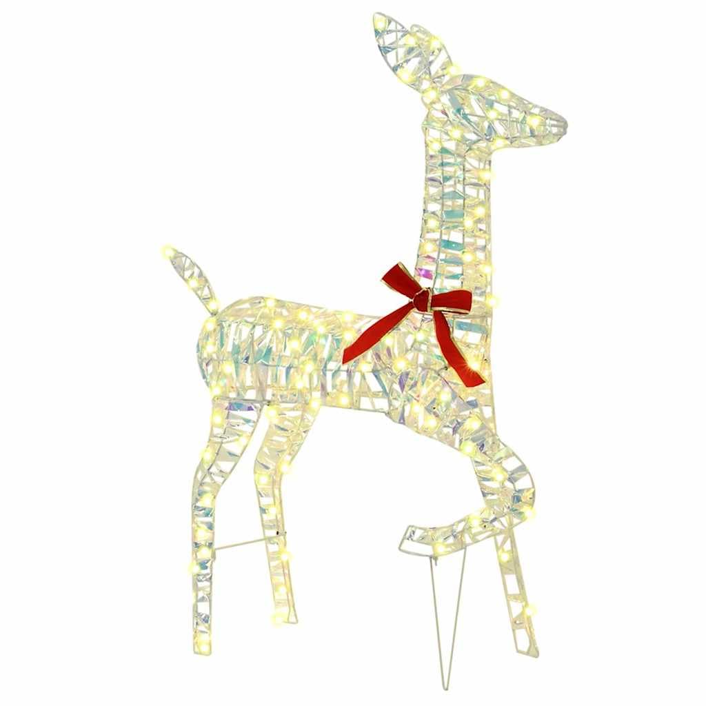 Rentierfamilie mit 300 warmweißen LEDs 3er Set 3D Figuren PET 67 x 26 x 127 cm USB Beleuchtung für Innen Deko Advent Weihnachtsstimmung