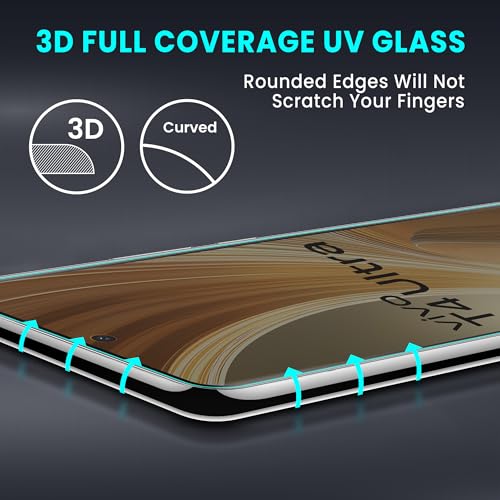 Image of ArmourPro UV Privacy Tempered Glass Screen Protector for Vivo T4 Ultra (6.77 Inch, Pack of 1) Edge to Edge Full Screen Coverage | Anti-Spy, Anti-Peeping & 9H Hardness Glass