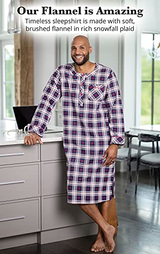 PajamaGram Flannel Night Shirts For Men - Mens Long Nightshirts3