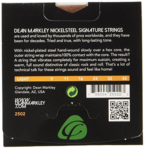 Dean Markley® »3 PACK – 2502-LT – SIGNATURE SERIES NICKELSTEEL ELECTRIC STRINGS« Cordes pour guitare életrique – Light… - Les Beatles, Paul McCartney, John Lennon, RIngo Starr, George Harrison Dean Markley® »3 PACK - 2502-LT - SIGNATURE SERIES NICKELSTEEL ELECTRIC STRINGS« Cordes pour guitare életrique - Light… – Image 3
